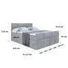 ALTDECOR Boxspringbett mit Fußteil, 2 Matratzen und Topper Produktbild-Vorschau 6