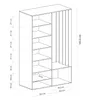 AX LIVING Garderobe Flur Milanoir 100 cm mit Spiegel Modern Produktbild-Vorschau 5
