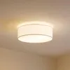 Lindby Deckenleuchte Sebatin, Ø 40 cm, creme, Stoff, E27 Produktbild-Vorschau 1