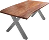 Esstisch Baumkante massiv Akazie nuss 160 x 85 X-Gestell Produktbild-Vorschau 1
