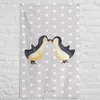Mr. & Mrs. Panda Gobelin Pinguin Liebe - Grau Pastell - Produktbild-Vorschau 5