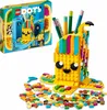 A LEGO DOTS Bananen Stiftehalter set with loose pieces and the assembled product. Podgląd zdjęcia produktu