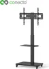 A black TV stand on a white background. Produktbild-Vorschau