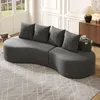 STILVORA Sofa mit Leinenstoff atmungsaktiv und 4 Produktbild-Vorschau 3