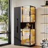 MODFU, vetrina a due vetri, mobile alto 70x38x160 cm, Anteprima dell’immagine prodotto 3