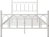 A white metal bed frame with a slatted base is shown against a white background. Produktbild-Vorschau