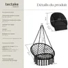 Fauteuil suspendu Samira - noir Voir les images du produit 6
