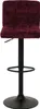 A single burgundy bar stool with a black base and stem, shown from the front. Podgląd zdjęcia produktu