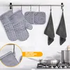 4er Set Ofenhandschuhe,rutschfestes Silikon Lange Produktbild-Vorschau 3