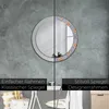 Ø80cm Spiegel - Glasrahmen mit Aufdruck - Wandspiegel Produktbild-Vorschau 5