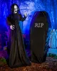 Schwarzer Halloween Sarg zum Zusammenfalten 150 cm Produktbild-Vorschau 2