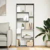 vidaXL Raumteiler-Bücherregal Grau Sonoma 67x25x161,5 cm Produktbild-Vorschau 3