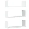 Three white U-shaped shelves are stacked vertically against a white background. Náhled obrázku produktu