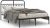 vidaXL Postel s čelem kovová černá 140x200 cm Náhled obrázku produktu 1