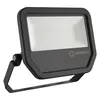 A black LED floodlight is shown against a white background. Voir les images du produit