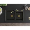 Mexen Tomas 2-Becken-Granitspüle mit Mischbatterie Flora, Produktbild-Vorschau 4