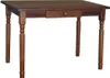 A square wooden table with a drawer and turned legs is shown against a white background. Náhled obrázku produktu