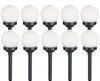 10er Set LED Solarkugel weiß, Erdspieß, DxH 10x38 cm Produktbild-Vorschau 1