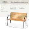 tectake Gartenbank Micha L 119,5 x T 62 x H 83 cm, aus Holz Produktbild-Vorschau 4