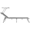 The Living Store Klappliege mit Sonnenschutz Aluminium und Produktbild-Vorschau 3