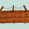Pont de jardin Relaxdays, poteaux avec chaînes, bois de Voir les images du produit 6