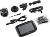 A collection of TomTom Rider 500 EU GPS navigation accessories, including the device itself, various mounts, and cables, laid out on a white background. Anteprima dell’immagine prodotto