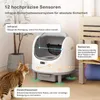 Litière autonettoyante Puluomis, 80 litres, XXL, ouverte, Voir les images du produit 3