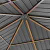 TOOLPORT Gazebo da giardino 3x3 m look legno, tetto Hardtop Anteprima dell’immagine prodotto 7