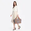 Graue Handgepäcktasche für Damen, 40 x 30 x 20 cm, mit Produktbild-Vorschau 4