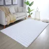 Teppich Wohnzimmer Hochflor Weiß 160x230 Rechteck Unicolor Produktbild-Vorschau 1