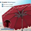 KOMFOTTEU Sonnenschirm 300 cm mit Kurbel & Volant, Produktbild-Vorschau 5