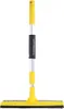 A yellow and silver Dunlop window squeegee with a telescopic handle against a white background. Podgląd zdjęcia produktu