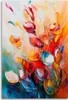 Leinwandbild Bunte Blumen Ölfarbeffekt 60x90 Feeby Bunt Produktbild-Vorschau 3