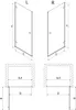 Mexen Lunar-B Duschdrehtür links 100 cm, transparent, Produktbild-Vorschau 8