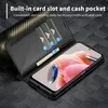 Hülle für Xiaomi Redmi Note 12 4G Kohlefaser Leder Produktbild-Vorschau 6