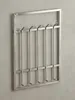 Silberne Metall-Wandgarderobe mit schlichtem Design, Produktbild-Vorschau 5