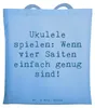 Mr. & Mrs. Panda Einkaufstasche Spruch Ukulele Freude - Sky Produktbild-Vorschau 1