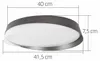 ZMH LED Deckenleuchte Rund Schwarz Deckenlampe 36W Dimmbar Produktbild-Vorschau 8