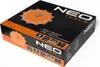 The image shows the retail packaging of a NEO TOOLS LED warning light. Podgląd zdjęcia produktu