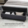 HOMCOM Sitzbank mit Stauraum, Polsterbank mit Leinenoptik, Produktbild-Vorschau 4