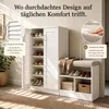 MinteLiv Schuhschrank L-Form Weiß mit Sitzbank und 9 Produktbild-Vorschau 6