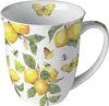 Tasse 10cm Porzellan mit Zitronen & Schmetterling Motiv Produktbild-Vorschau 1