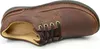 A top-down view of a brown leather shoe. Anteprima dell’immagine prodotto