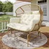 Flieks Rattan Hollywoodschaukel Schaukelstuhl Produktbild-Vorschau 1