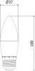 Mexen Nova LED-Glühbirne E27, C37, 5W, Kalt - 6500K, 525 lm Produktbild-Vorschau 4