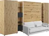 Schrankbett mit sofa Bed Concept 140x200 cm Lenart Led Produktbild-Vorschau 1