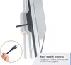 A hand holding an HDMI cable near a wall mount for a TV. Produktbild-Vorschau