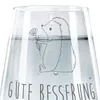 Mr. & Mrs. Panda Glas Igel Blumen - Transparent - Geschenk, Produktbild-Vorschau 5