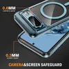 A close-up shot of a transparent phone case with blue accents, highlighting its protective features. Náhled obrázku produktu