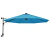 Wand-Sonnenschirm mit LEDs Meerblau 290 cm , Markisen Produktbild-Vorschau 2